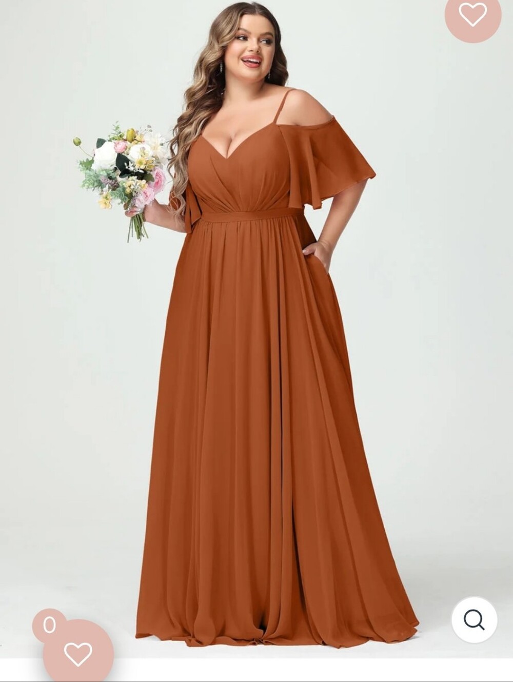 Burnt Orange Bridesmaid Dress